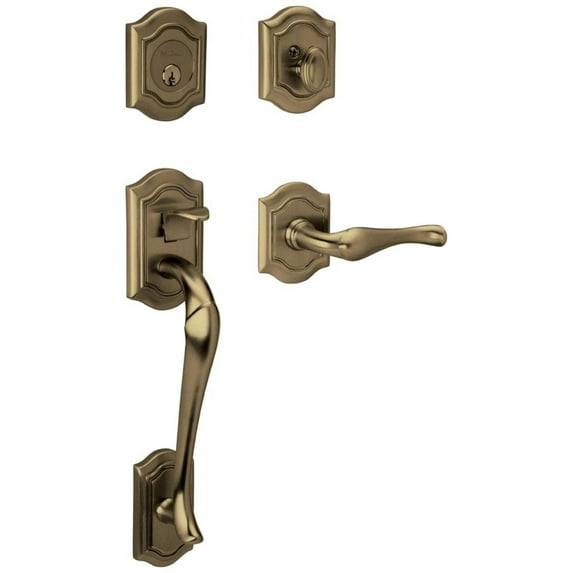 Baldwin Bethpage Single Cylinder Handleset with Interior Lever and Sectional Trim