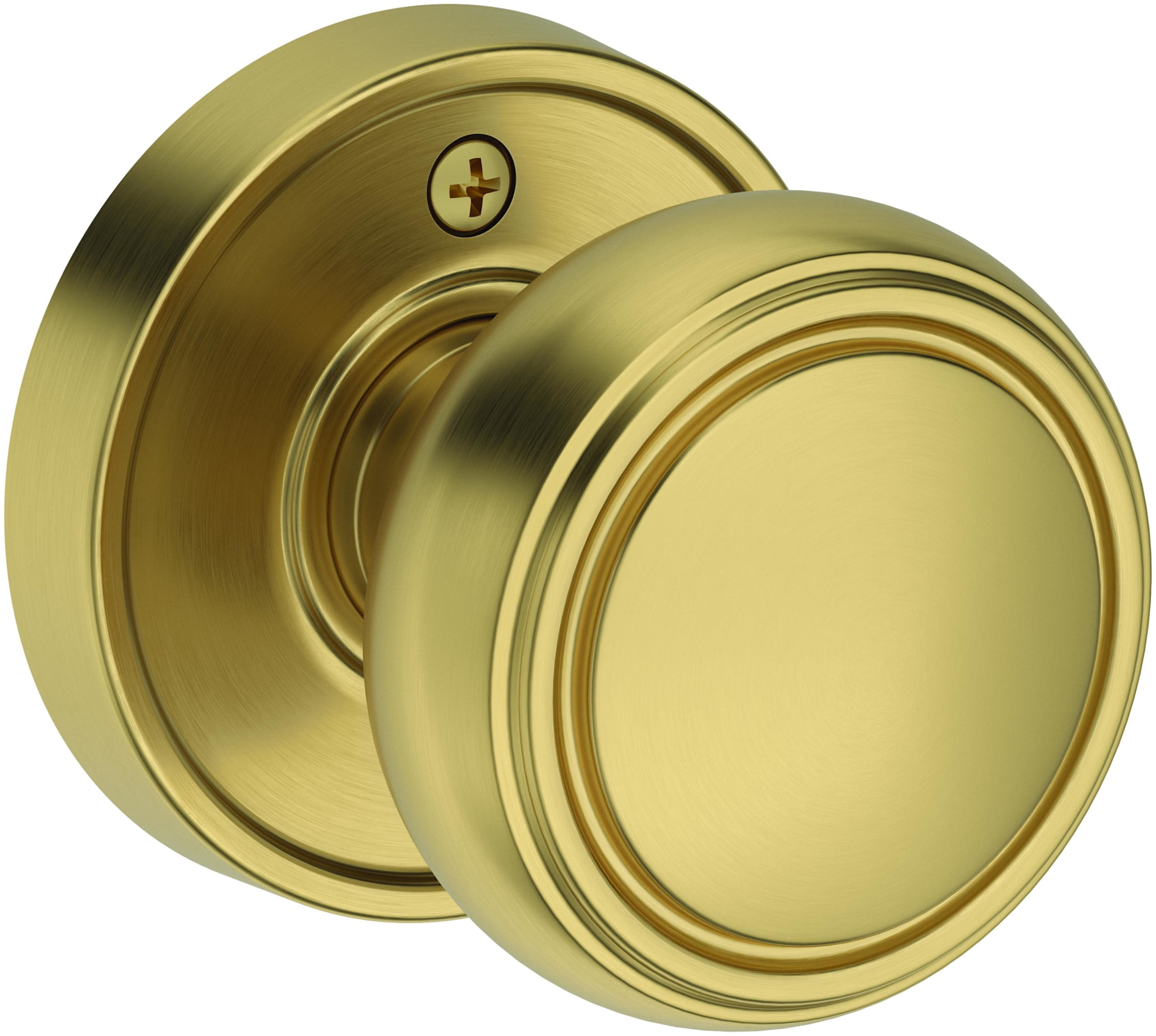 Baldwin HDBRERRR044 Bremerton Non-Turning One-Sided Dummy Door Knob - Brass