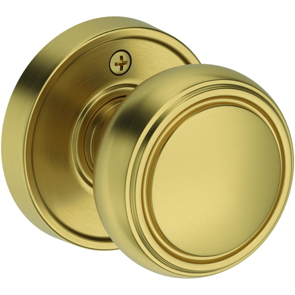 Baldwin HDBRERRR044 Bremerton Non-Turning One-Sided Dummy Door Knob - Brass