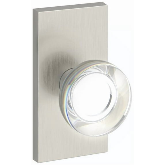 Baldwin Hd.Ccy.Cfr Contemporary Crystal Non-Turning One-Sided Dummy Door Knob - Nickel
