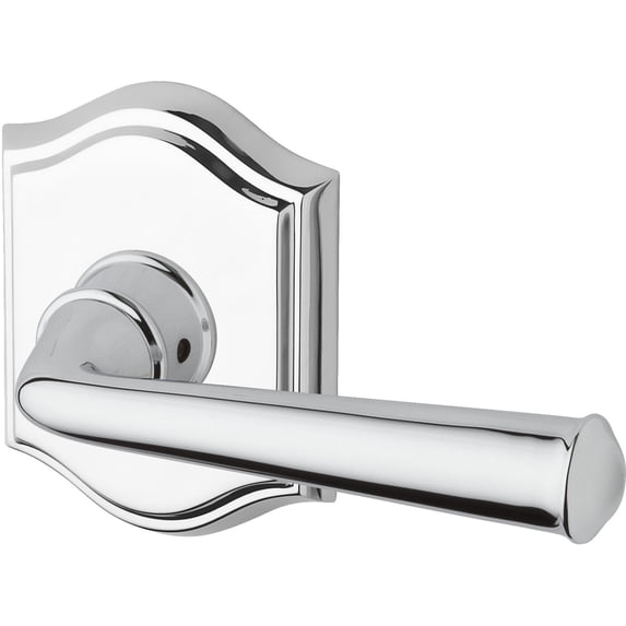 Baldwin HDFEDRTAR260 Reserve Half Dummy Federal with Traditional Arch Rose, Bright Chrome Finish, Ri