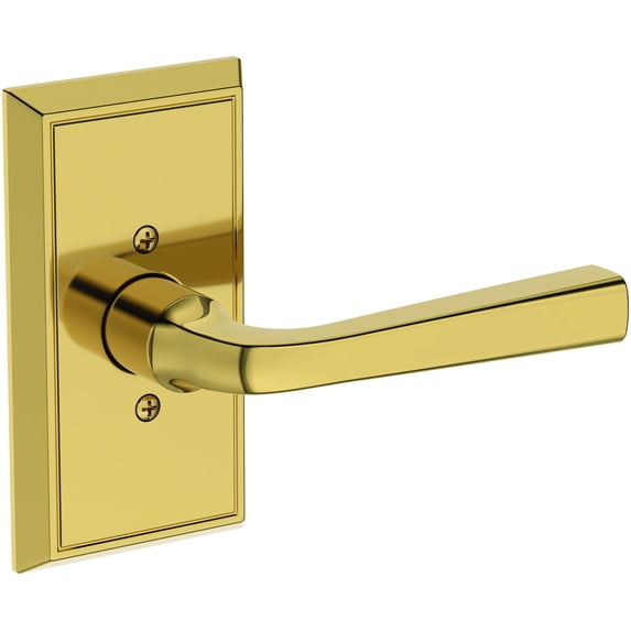 Baldwin Hd.Kin.R.Hfr Kingvale Non-Turning One-Sided Dummy Door Lever - Brass