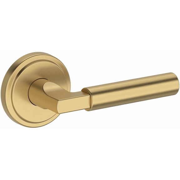 Baldwin Hd.Lkf.R.Srr Lake Forest Non-Turning One-Sided Dummy Door Lever - Brass