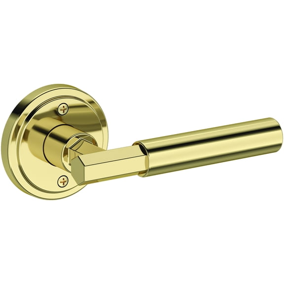 Baldwin Hd.Rid.R.Srr Riddling Non-Turning One-Sided Dummy Door Lever - Brass