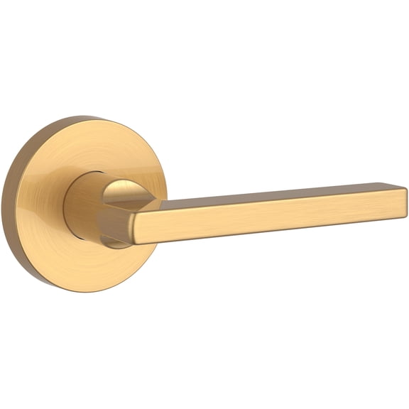 Baldwin Hd.Squ.R.Crr Square Non-Turning One-Sided Dummy Door Lever - Brass