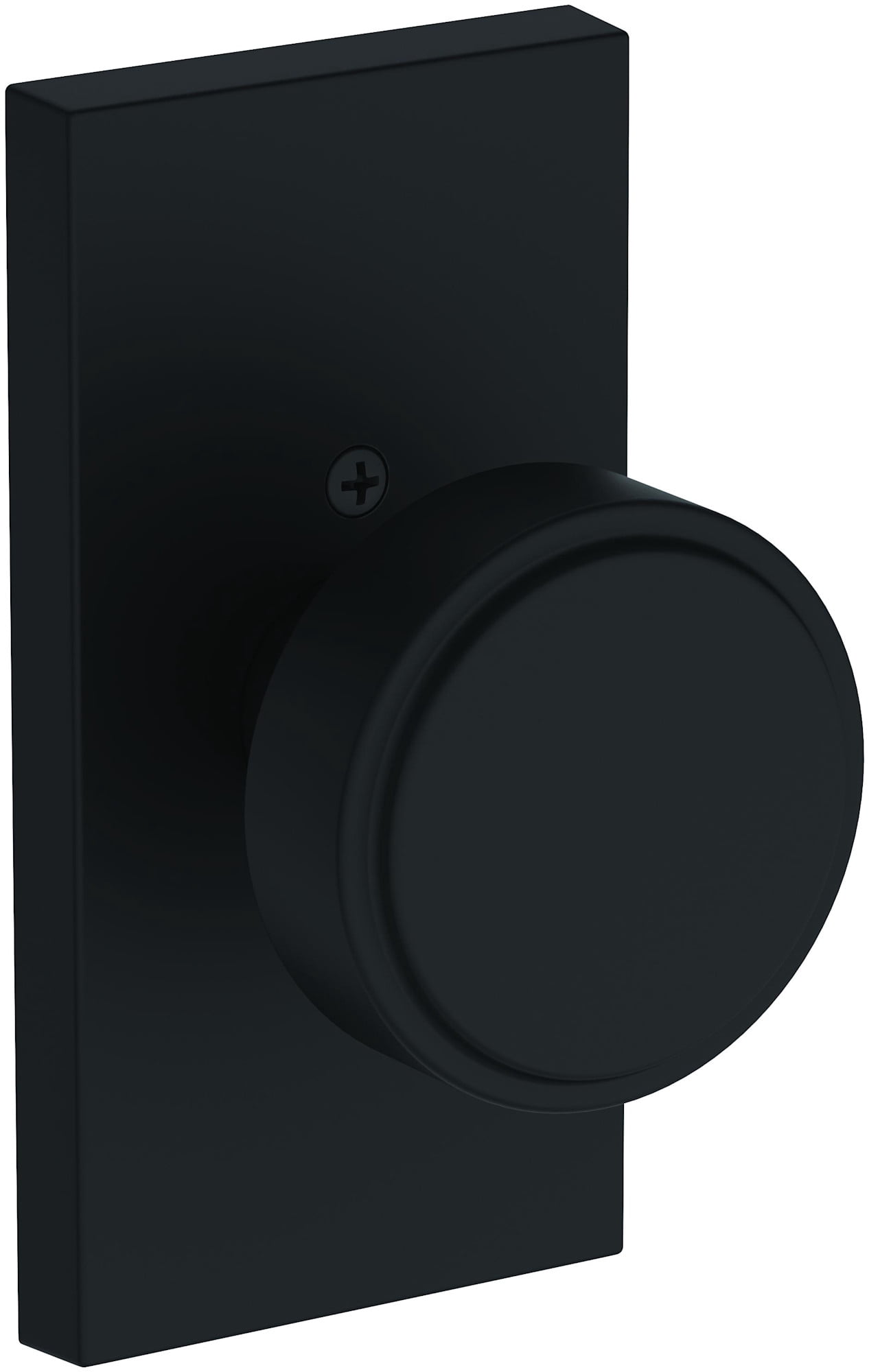 Baldwin HDVASCFR190 Vashon Non-Turning One-Sided Dummy Door Knob - Black