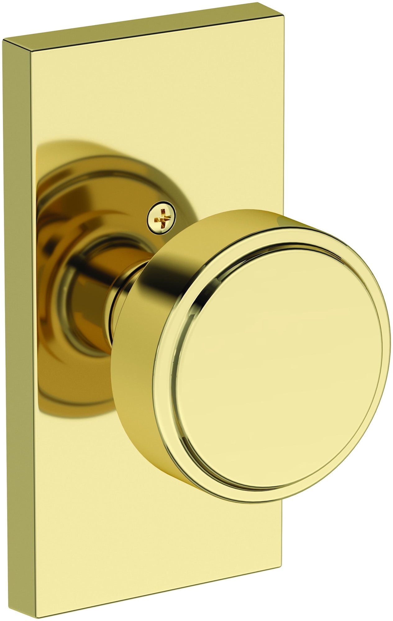 Baldwin HDVASCFR031 Vashon Non-Turning One-Sided Dummy Door Knob - Brass