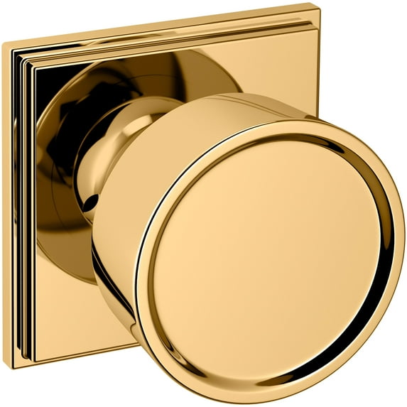 Baldwin K008.Priv K008 Hollywood Hills Privacy Door Knob Set - Brass