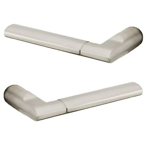Baldwin L021056MR Pair of Estate Levers Minus Rosettes, Lifetime Satin Nickel