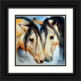thumbnail image 1 of Baldwin, Marcia 15x15 Black Ornate Wood Framed with Double Matting Museum Art Print Titled - Buckskin Friends, 1 of 4