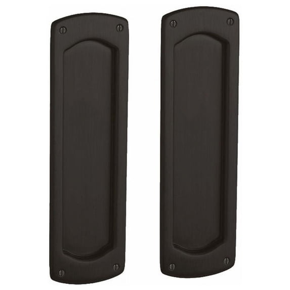Baldwin PD007102PS Small Santa Monica Pocket Passage Trim Pair - Oil Rubbed Bronze