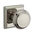 thumbnail image 1 of Baldwin PSTRATSR141 Traditional Passage Knobset with Traditional Square Rose, Polished Nickel, 1 of 1