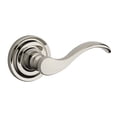 thumbnail image 1 of Baldwin PV.CUR.R.TRR.141 Curve Lever Non Handed Privacy with Traditional Round Rose, Polished Nickel, 1 of 5