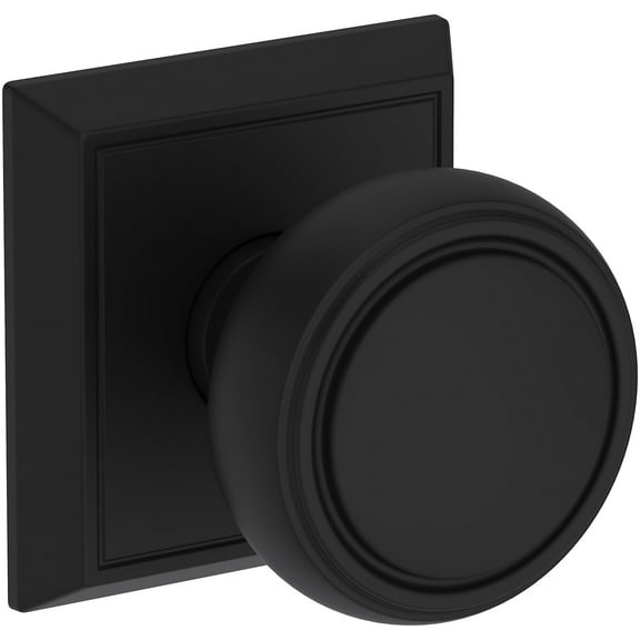 Baldwin Ps.Bre.Chr Bremerton Passage Door Knob Set - Black