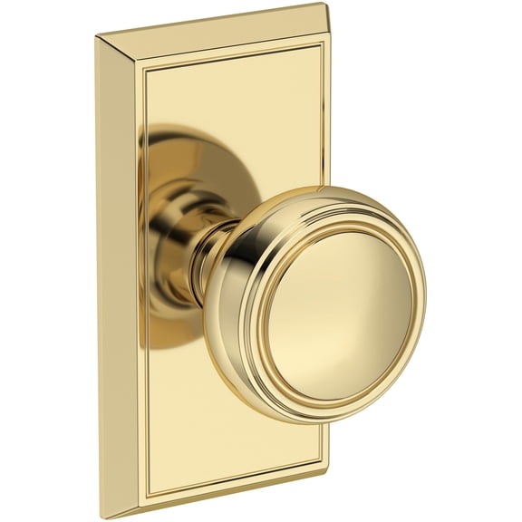 Baldwin Ps.Bre.Hfr Bremerton Passage Door Knob Set - Brass