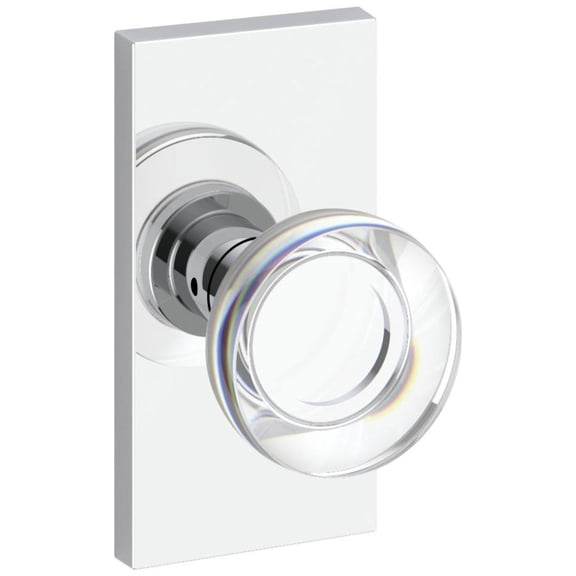 Baldwin PSCCYCFR260 Contemporary Crystal Passage Door Knob Set - Chrome