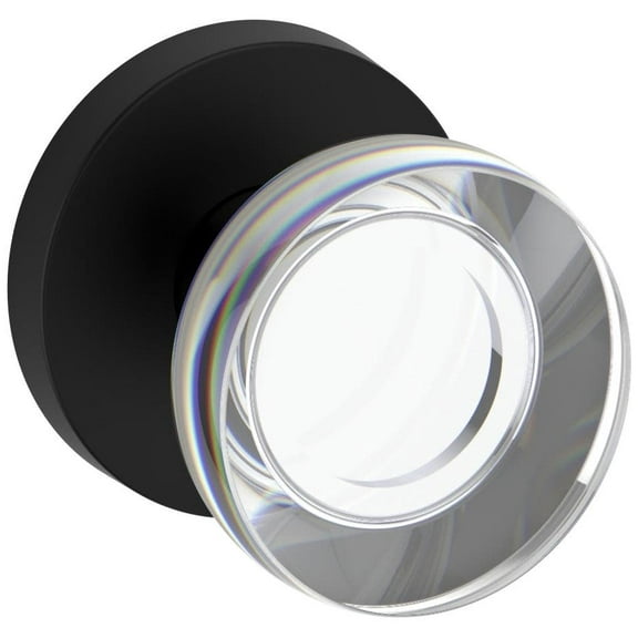 Baldwin Ps.Ccy.Crr Contemporary Crystal Passage Door Knob Set - Black