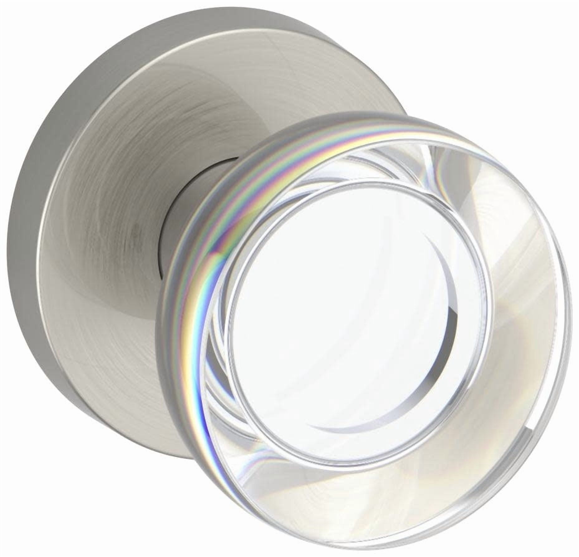 Baldwin PSCCYCRR150 Contemporary Crystal Passage Door Knob Set - Nickel