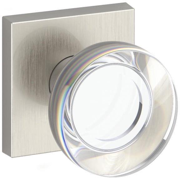 Baldwin Ps.Ccy.Csr Contemporary Crystal Passage Door Knob Set - Nickel