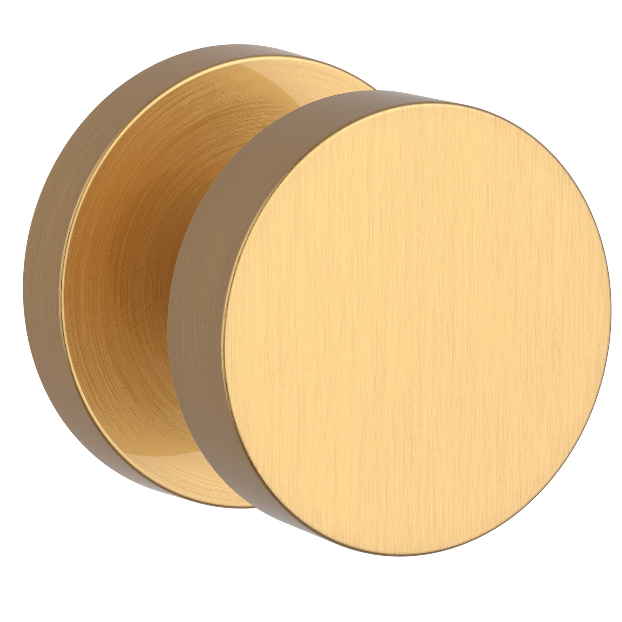 Satin Brass Contemporary Round Passage Door Knob