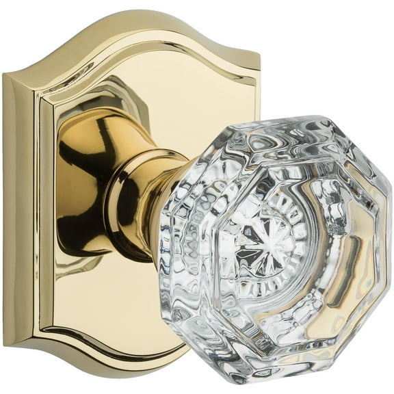Baldwin Ps.Cry.Tar Crystal Passage Door Knob - Brass