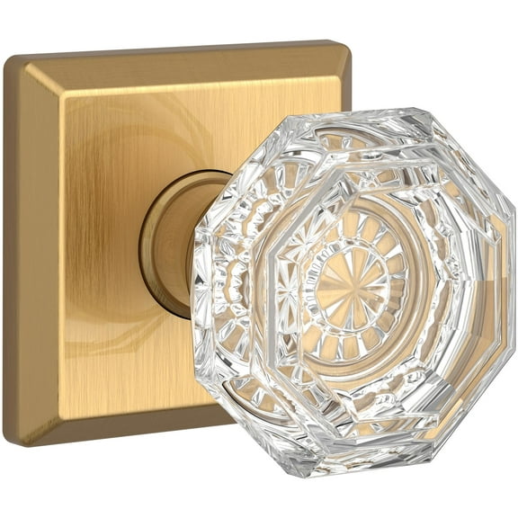 Baldwin Ps.Cry.Tsr Crystal Passage Door Knob - Brass