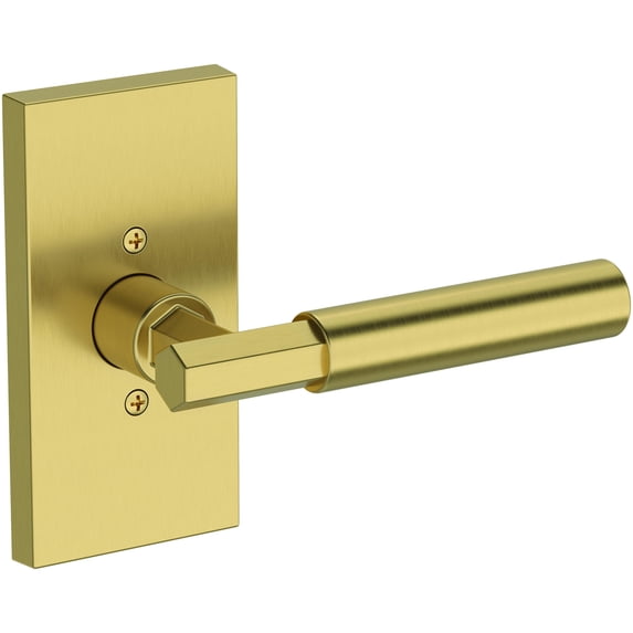 Baldwin Hd.Rid.R.Cfr Riddling Non-Turning One-Sided Dummy Door Lever - Brass