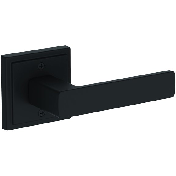 Baldwin FDSHASSR190 Sharpewood Non-Turning Two-Sided Dummy Door Lever Set - Black