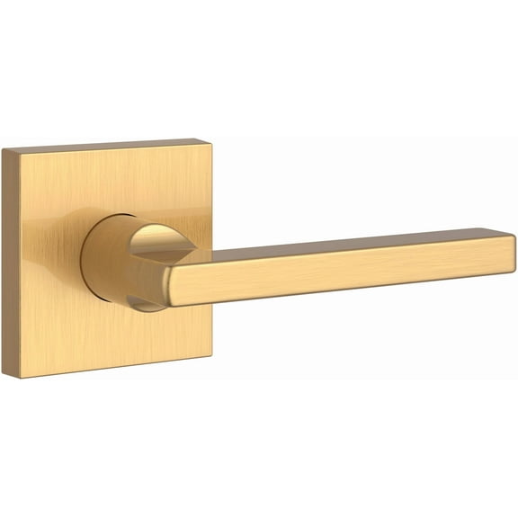 Baldwin Ps.Squ.Csr Square Passage Door Lever Set - Brass