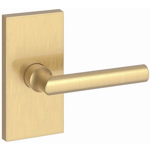 Baldwin Reserve Tube Lever - 5" Rose, Full Dummy, Satin Brass (Lifetime)