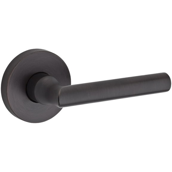 Baldwin PSTUBCRR112 Reserve Passage Tube with Contemporary Round Rose in Aged Bronze Finish