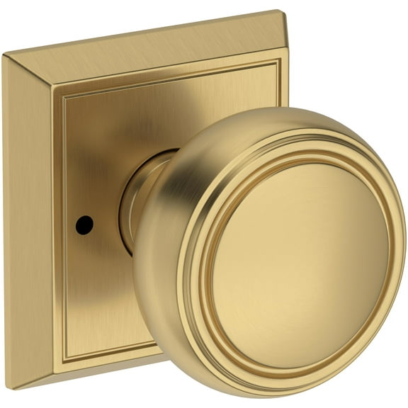 Baldwin Pv.Bre.Chr Bremerton Privacy Door Knob Set - Brass