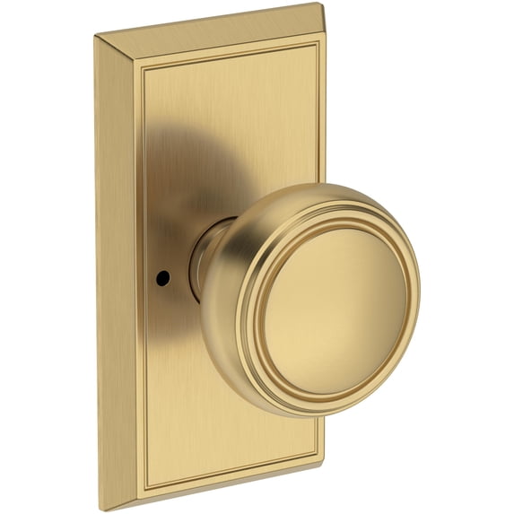 Baldwin PVBREHFR044 Bremerton Privacy Door Knob Set - Brass