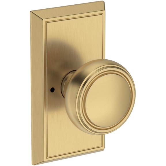 Baldwin PVBREHFR044 Bremerton Privacy Door Knob Set - Brass