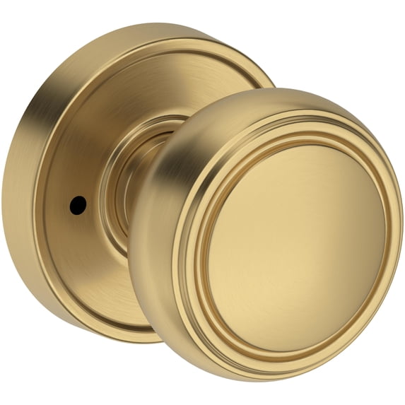 Baldwin PVBRERRR044 Bremerton Privacy Door Knob Set - Brass