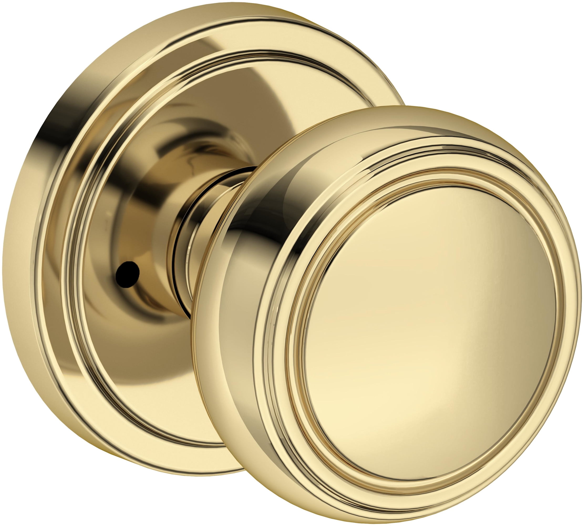 Baldwin PVBRESRR031 Bremerton Privacy Door Knob Set - Brass