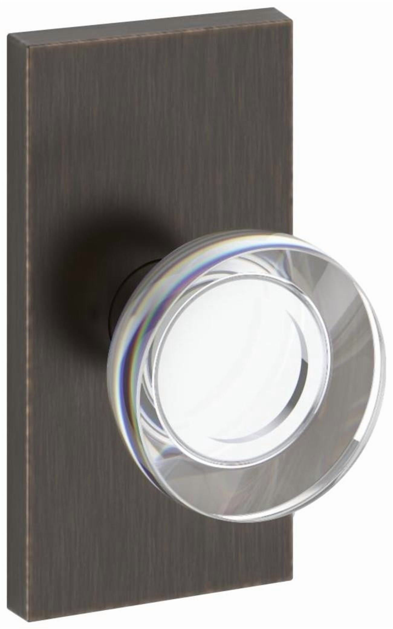 Baldwin PSCCYCFR112 Contemporary Crystal Passage Door Knob Set - Bronze