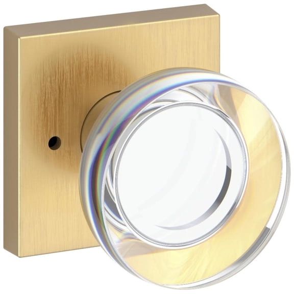 Baldwin Pv.Ccy.Csr Contemporary Crystal Privacy Door Knob Set - Brass