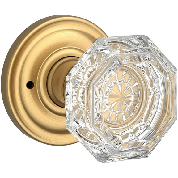 Baldwin Pv.Cry.Trr Crystal Privacy Door Knob - Brass