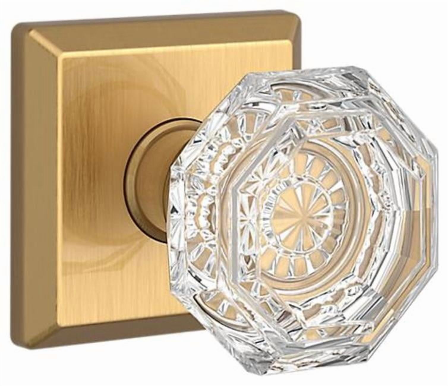 Baldwin PVCRYTSR044 Crystal Privacy Door Knob - Brass