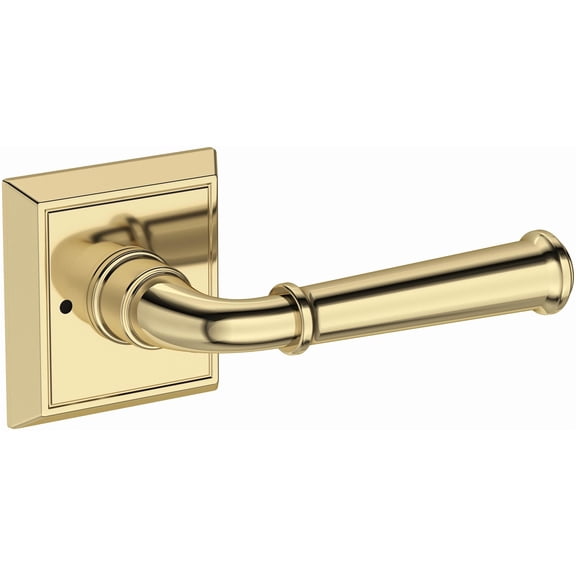 Baldwin PVDUNCHR031 Dunsmoor Privacy Door Lever Set - Brass