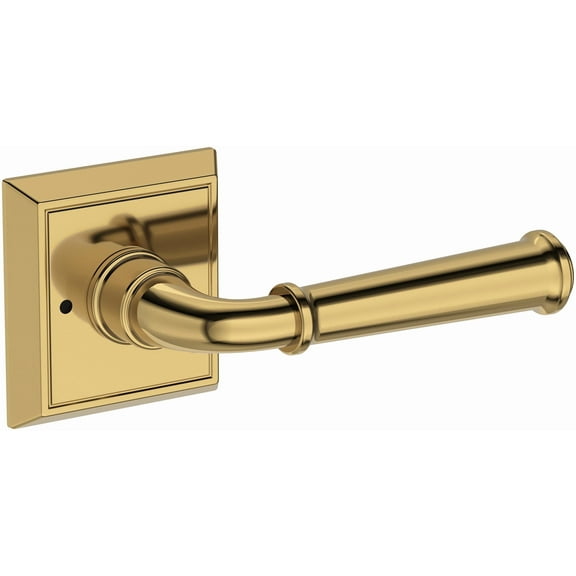 Baldwin Pv.Dun.R.Chr Dunsmoor Privacy Door Lever Set - Brass
