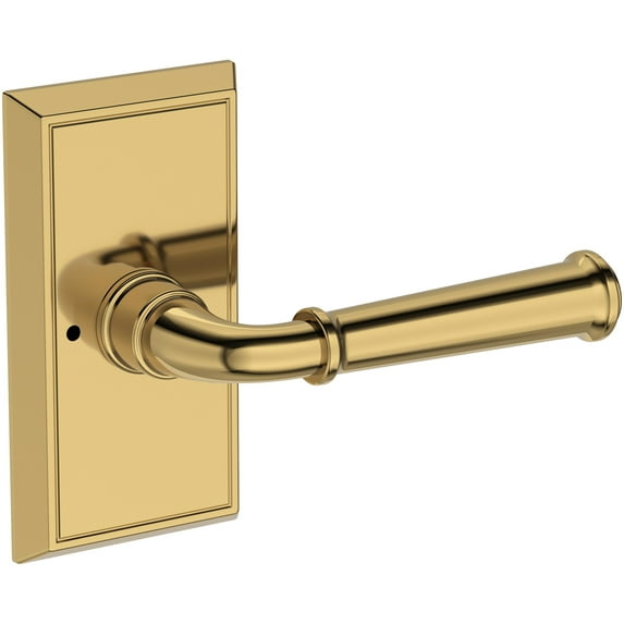 Baldwin PVDUNHFR003 Dunsmoor Privacy Door Lever Set - Brass
