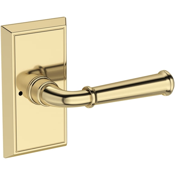 Baldwin PVDUNHFR031 Dunsmoor Privacy Door Lever Set - Brass