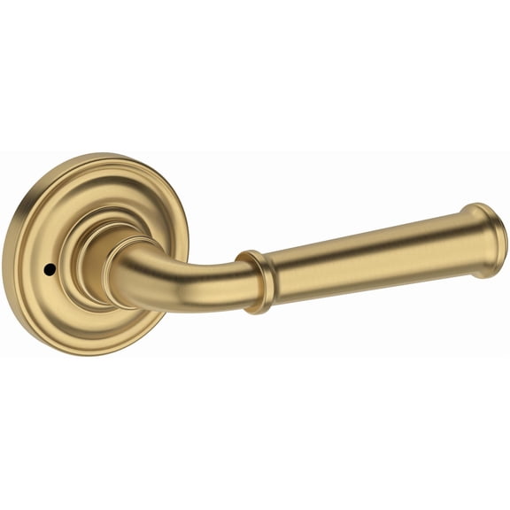 Baldwin PVDUNTRR044 Dunsmoor Privacy Door Lever Set - Brass
