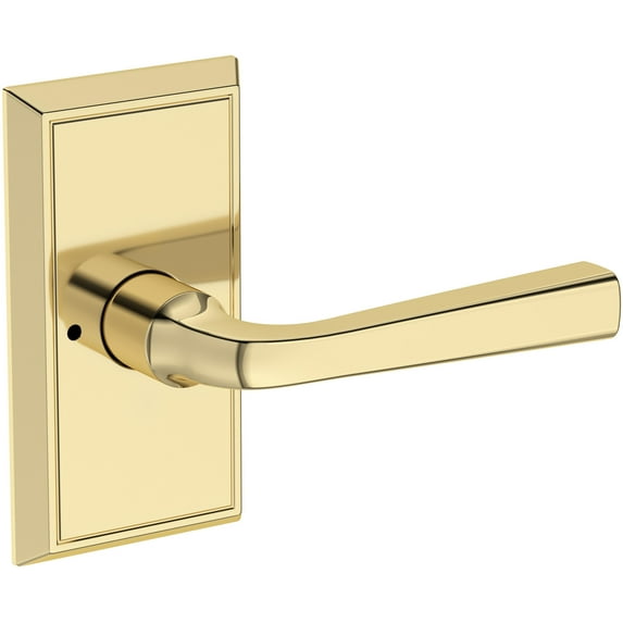 Baldwin PVKINHFR031 Kingvale Privacy Door Lever Set - Brass