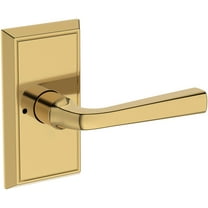 Baldwin Pv.Kin.R.Hfr Kingvale Privacy Door Lever Set - Brass