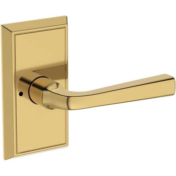Baldwin Pv.Kin.R.Hfr Kingvale Privacy Door Lever Set - Brass