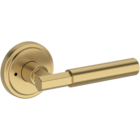 Baldwin PVRIDSRR044 Riddling Privacy Door Lever Set - Brass
