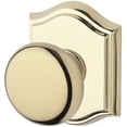 thumbnail image 1 of Baldwin PVROUTAR003 Round Privacy Door Knob - Brass, 1 of 4